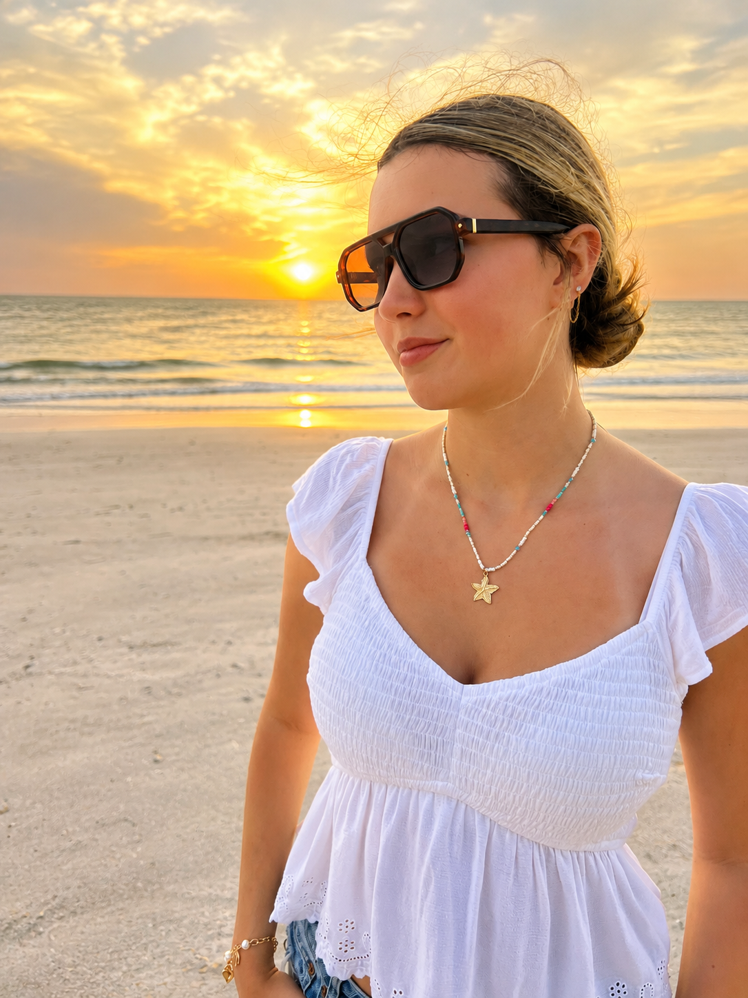 Summer Tide Beaded Starfish Necklace |  Summit & Coast