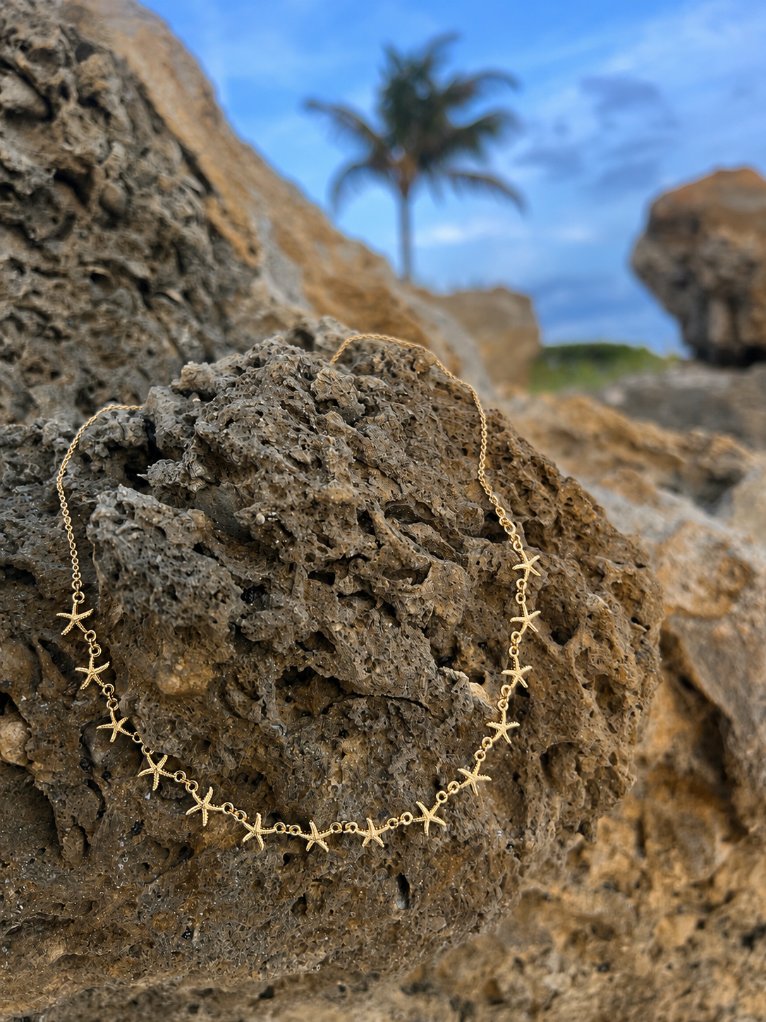 Tide of Stars Starfish Charm Necklace | Adjustable Gold | Summit & Coast