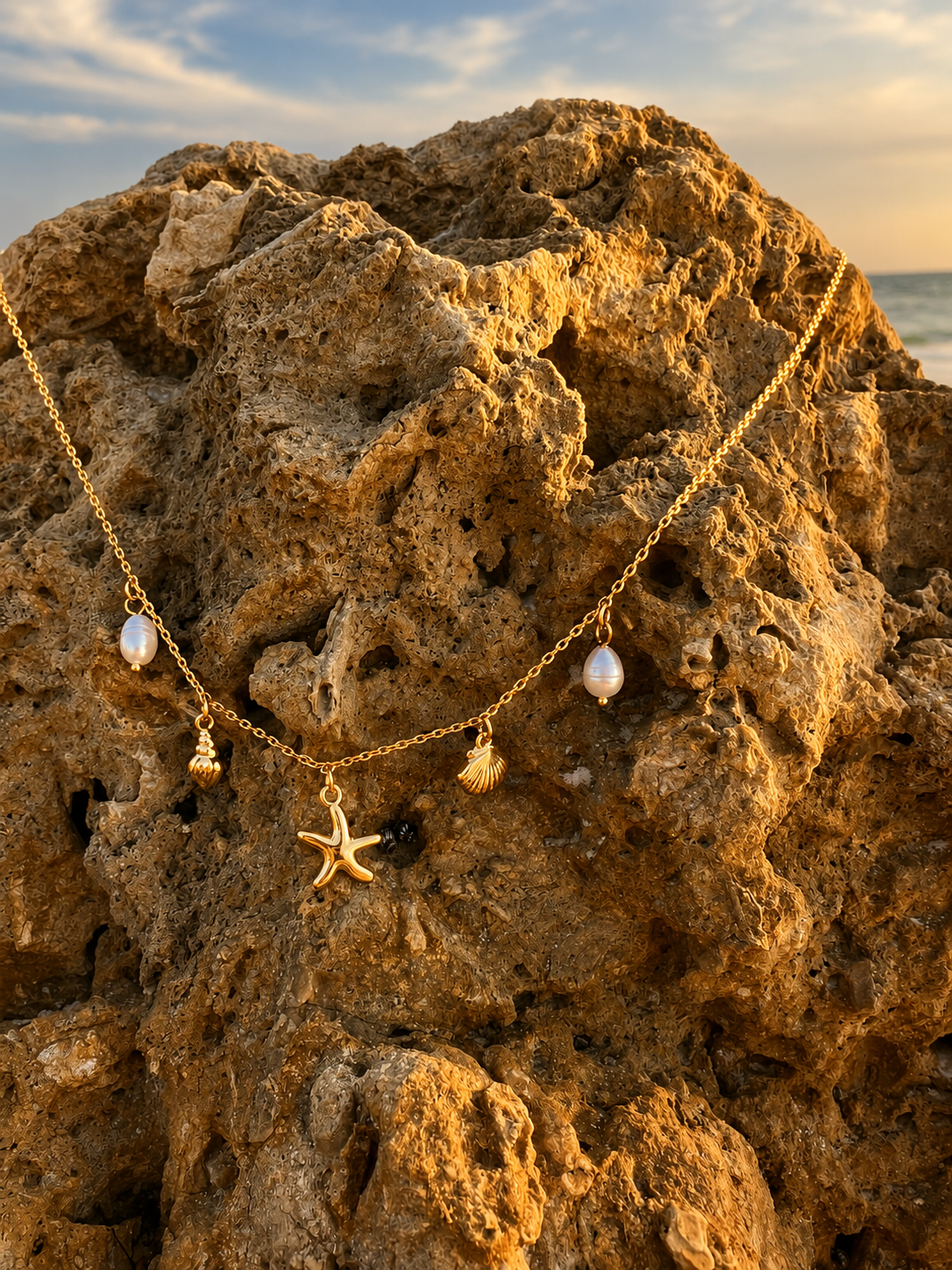 Ocean Treasures Necklace | 18K Gold Coastal Jewelry | Summit & Coast