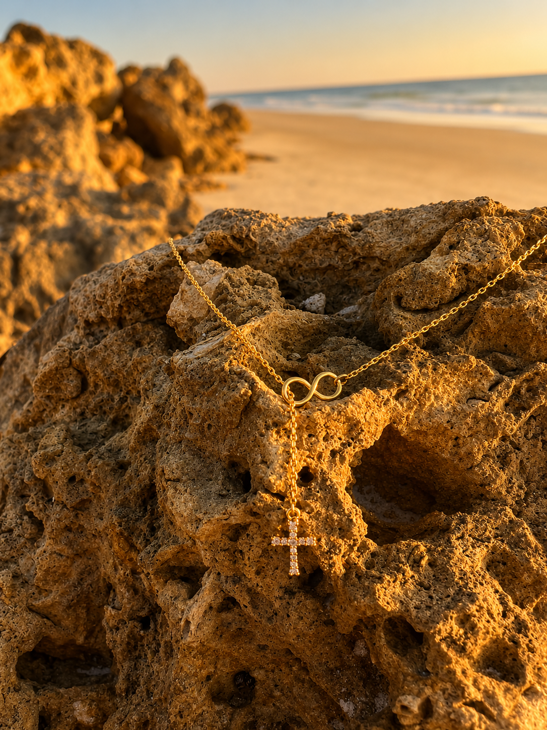 Infinite Faith Necklace | Gold Cross & Infinity Pendant | Summit & Coast