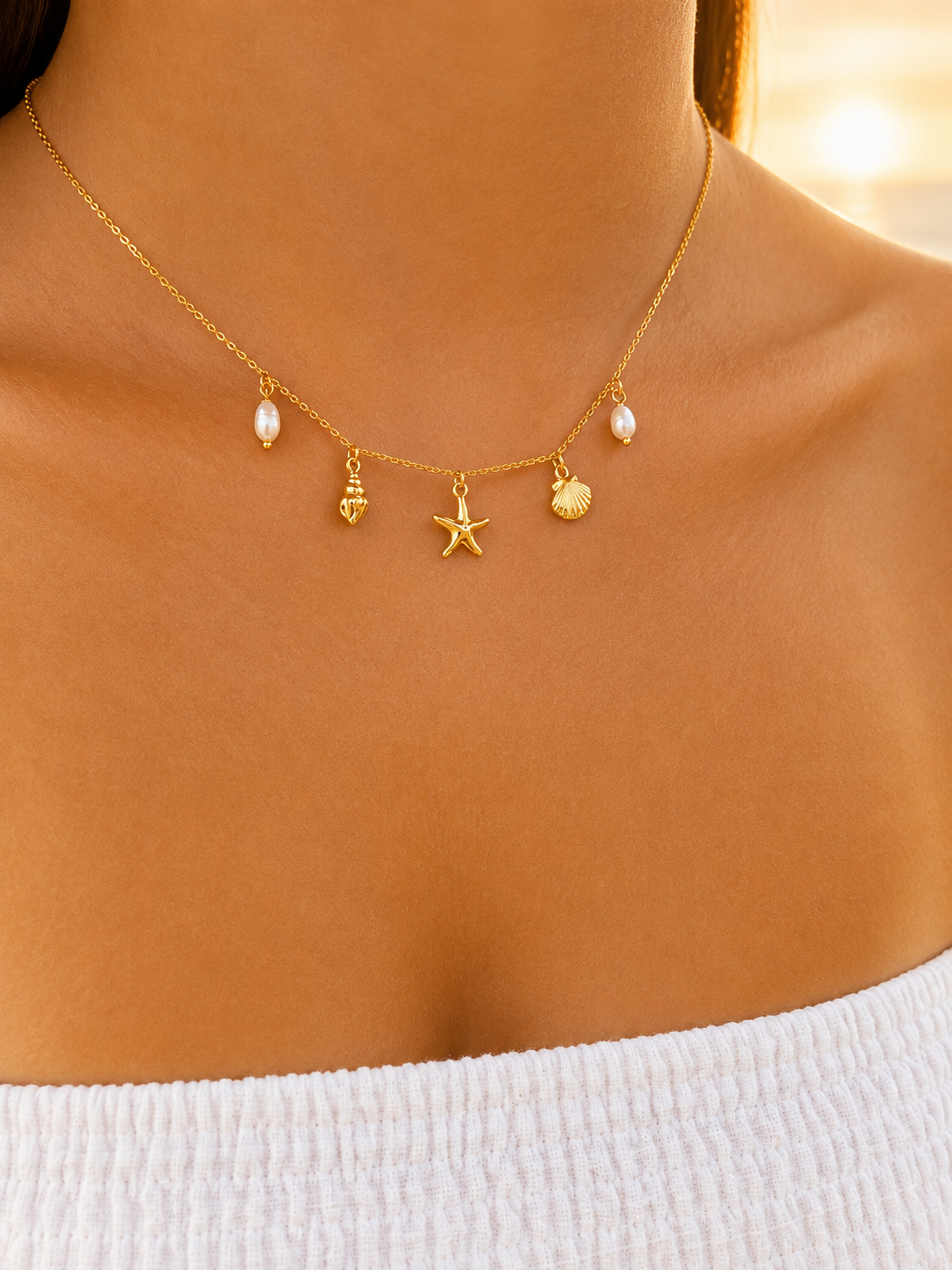 Ocean Treasures Necklace | 18K Gold Coastal Jewelry – Summit & Coast