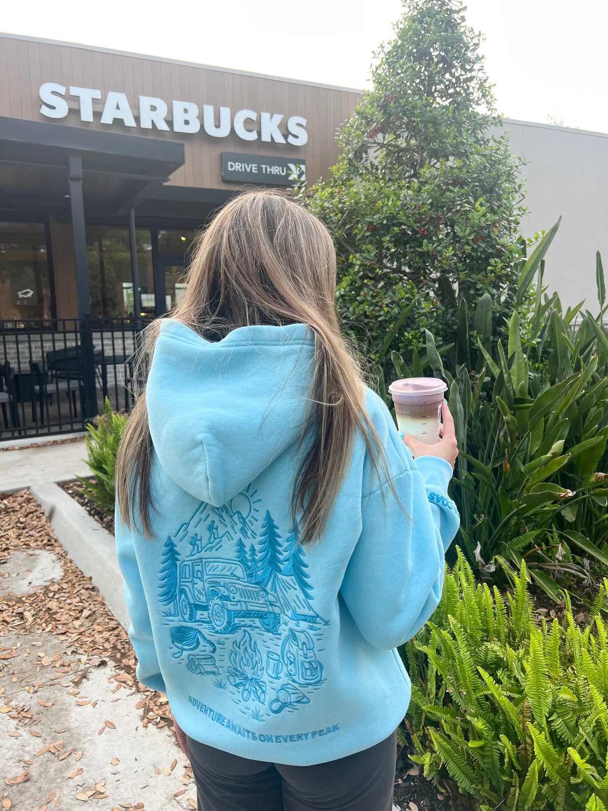 Summit & Coast pink and blue hoodies with coastal, mountain, and jewelry lifestyle jeep hiking details